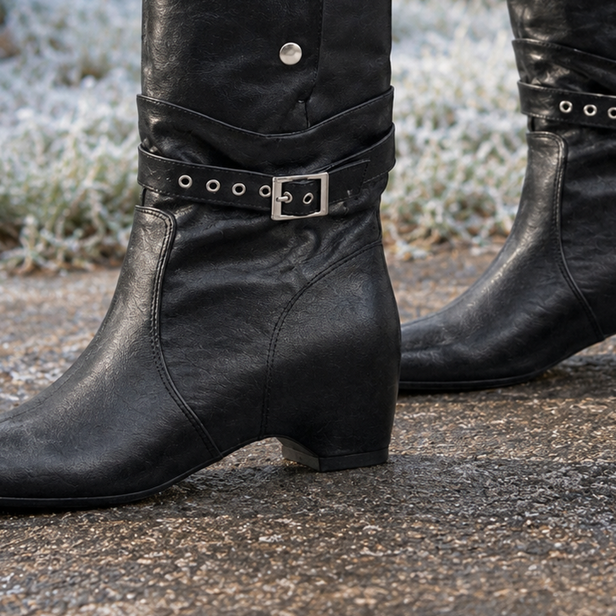 Carmagnola Fold Over Boots - Lead Product Detail