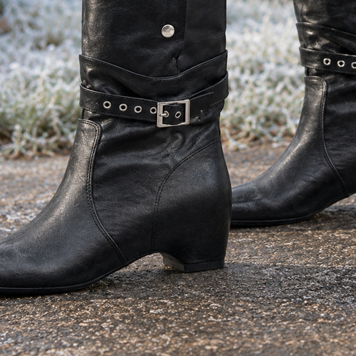Carmagnola Fold Over Boots - Lead Product Detail