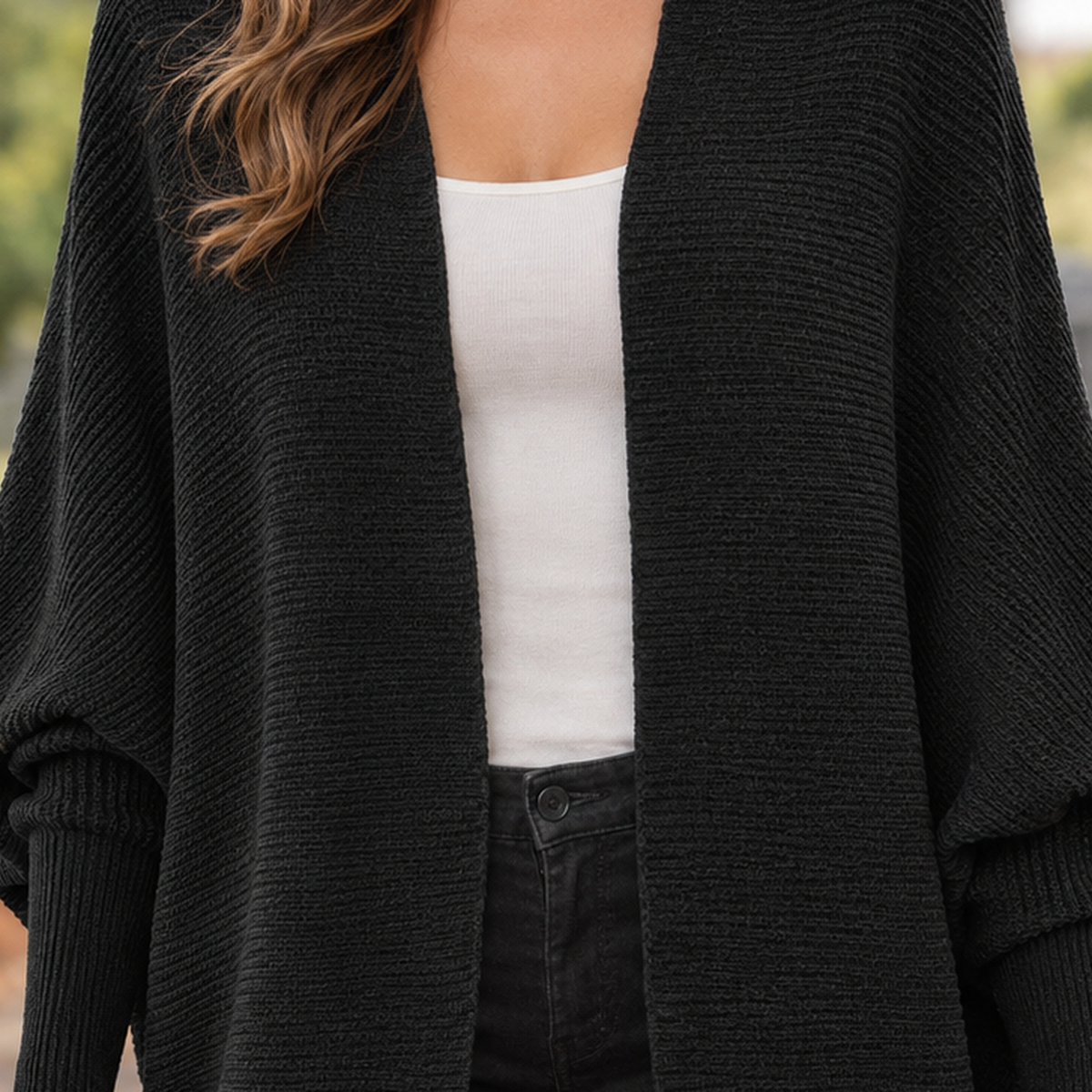Ruby-Pearl Batwing Cardigan - Lead Product Detail