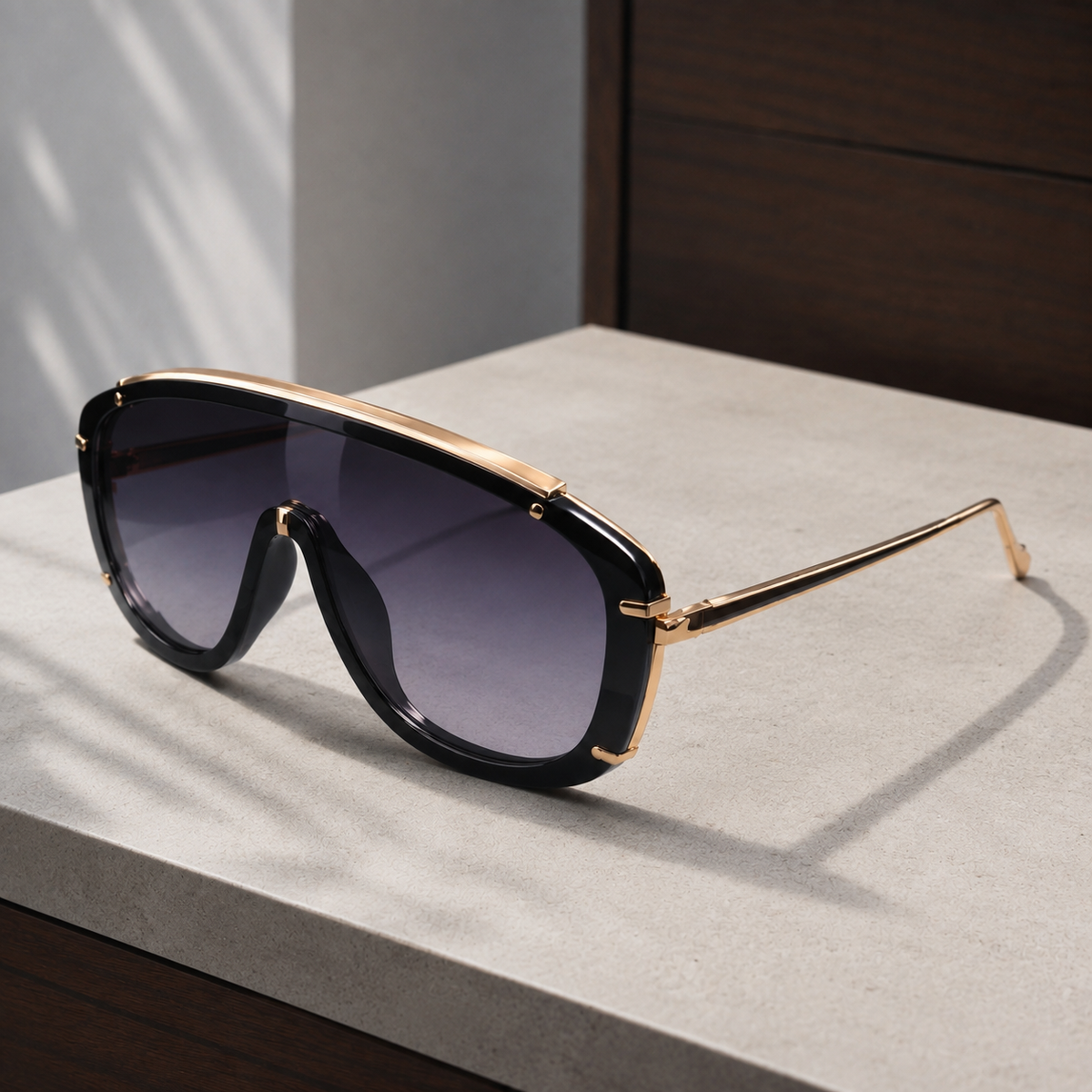 Rhys Sculpted Sunglasses - Lead Alternate View