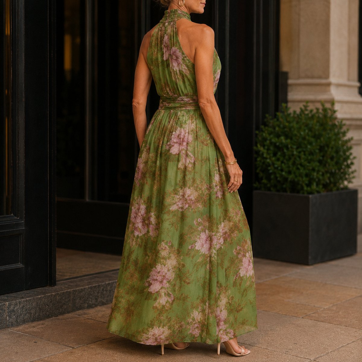 Noelle Halter Maxi Dress - Lead Alternate View