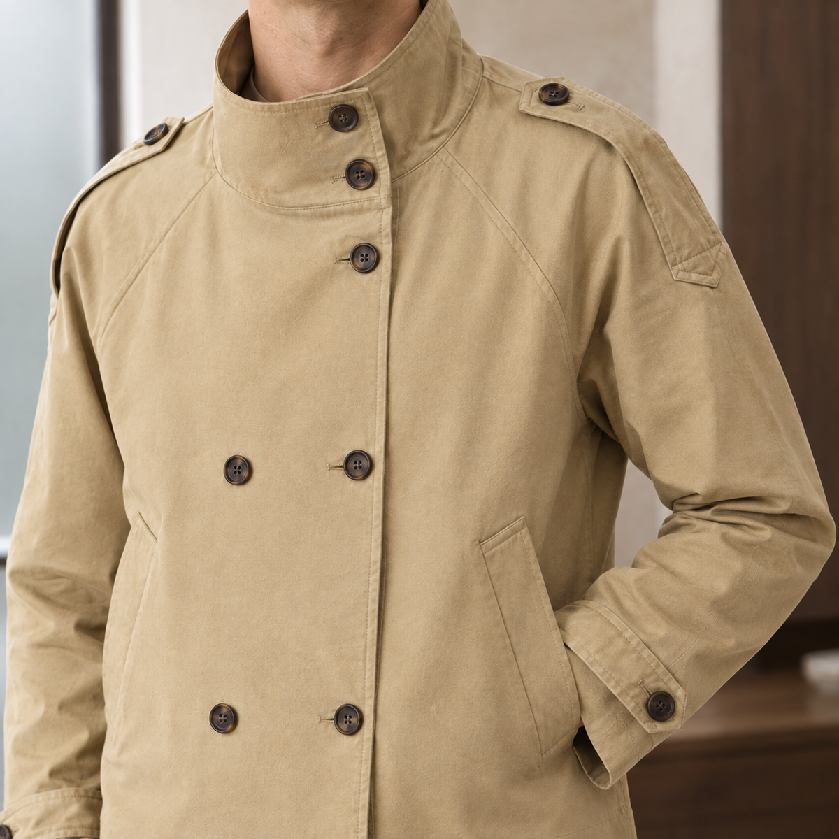 Owen Double-Breasted Jacket - Lead Product Detail