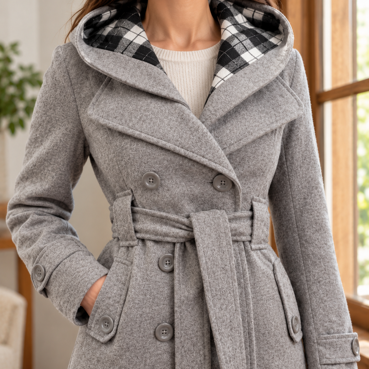 Tatiana Hooded Coat - Lead Product Detail
