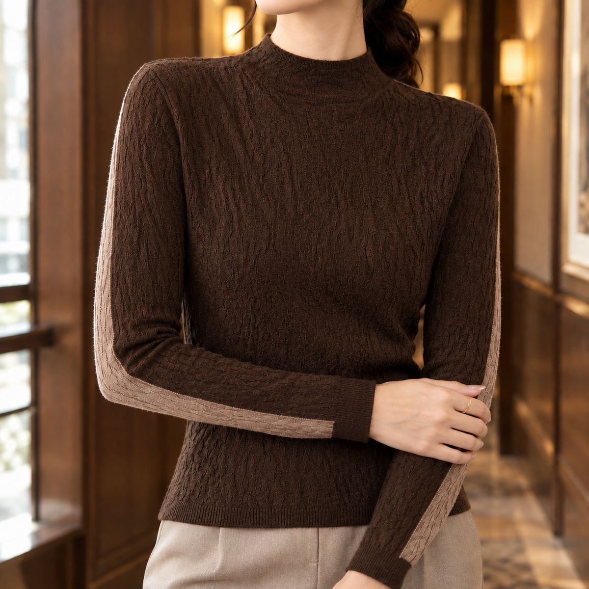 Clarisse Textured Sweater - Lead Product Detail