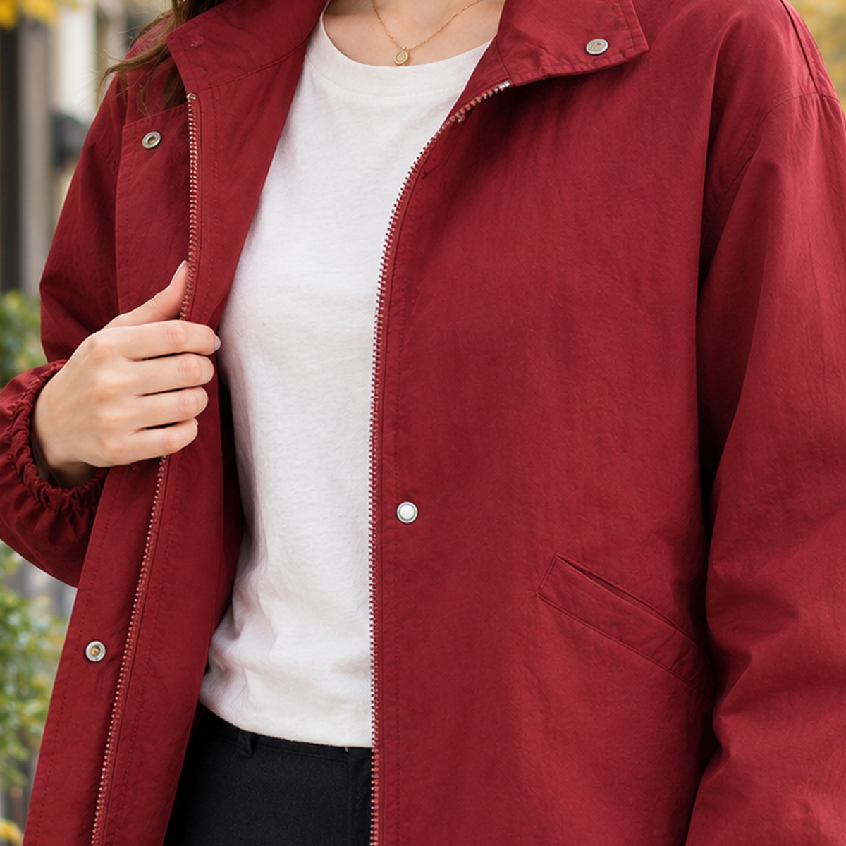 Wendy Stand Collar Jacket - Lead Product Detail