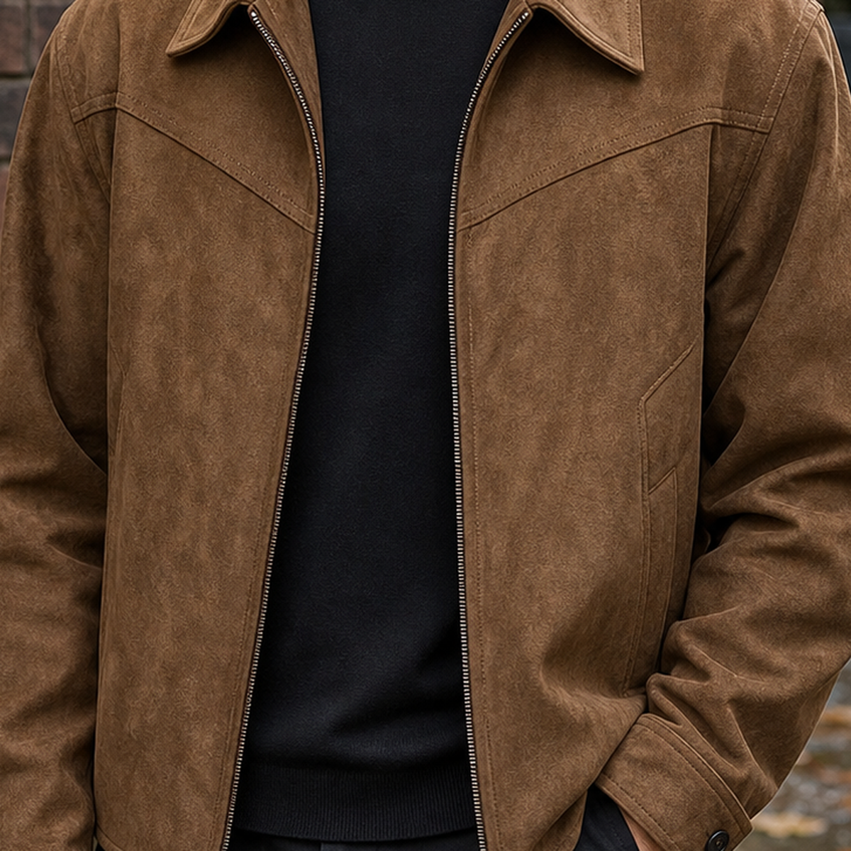 Jake Collared Jacket - Lead Product Detail