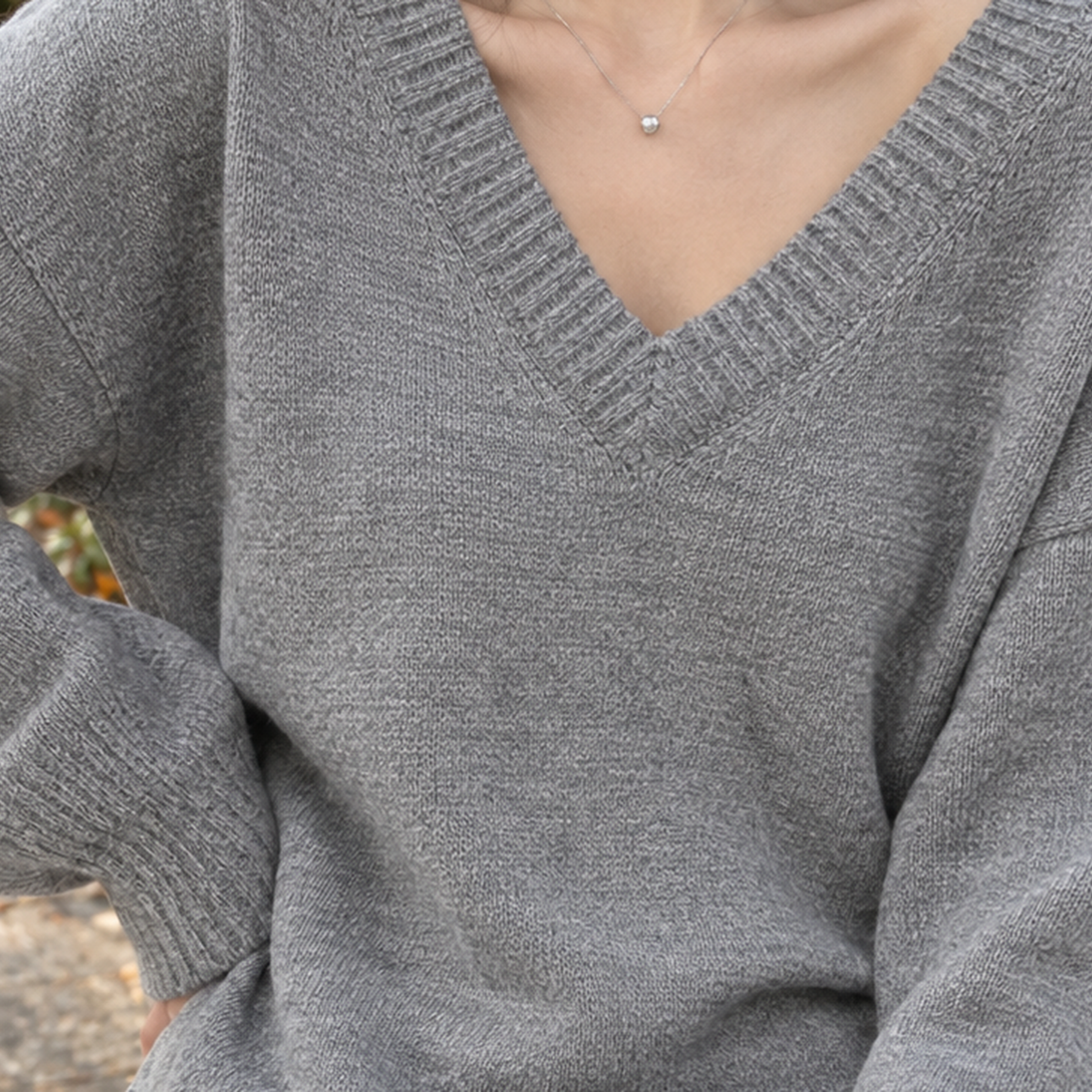 Madeleine-Claire V Neck Sweater - Lead Product Detail