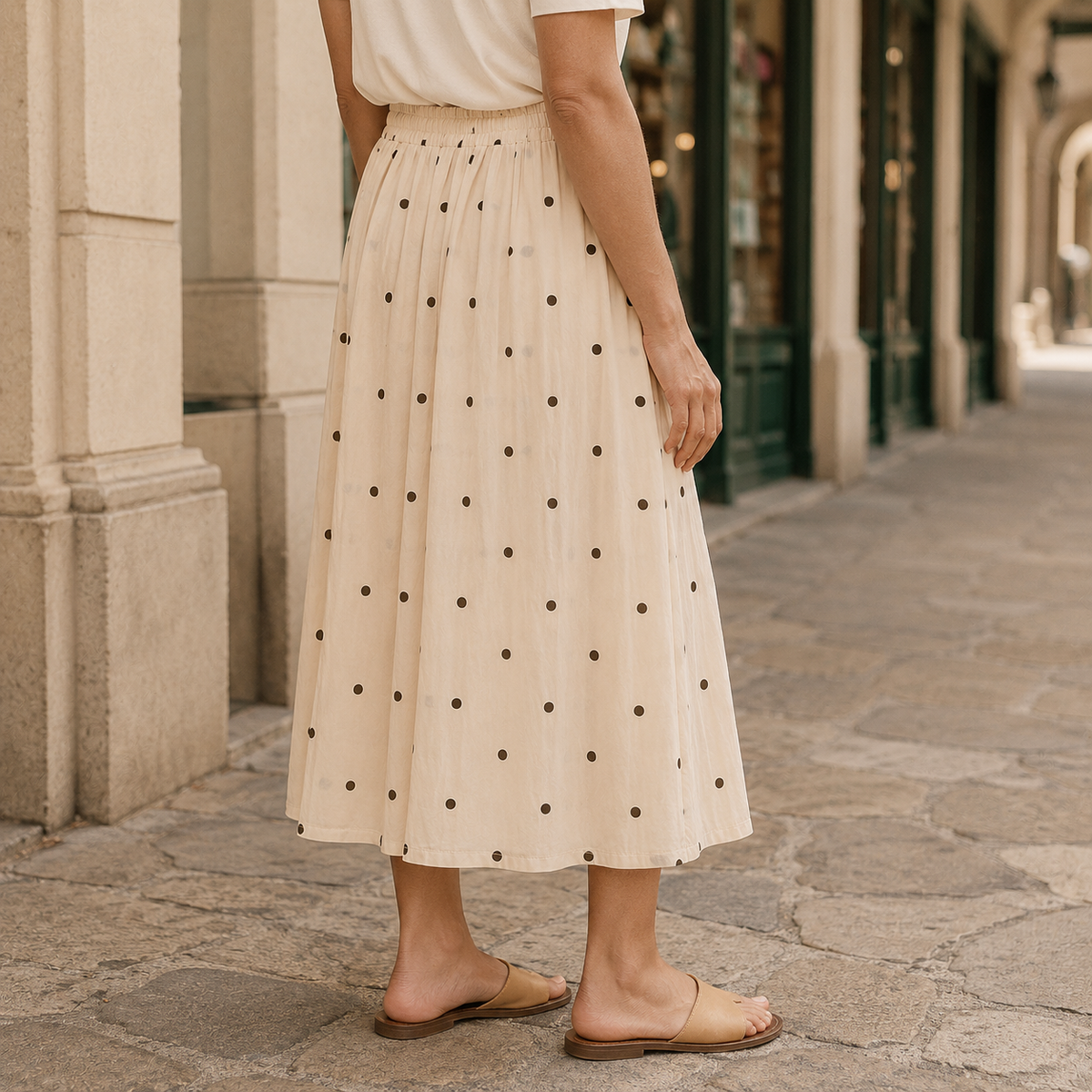 Romano A-Line Skirt - Lead Alternate View