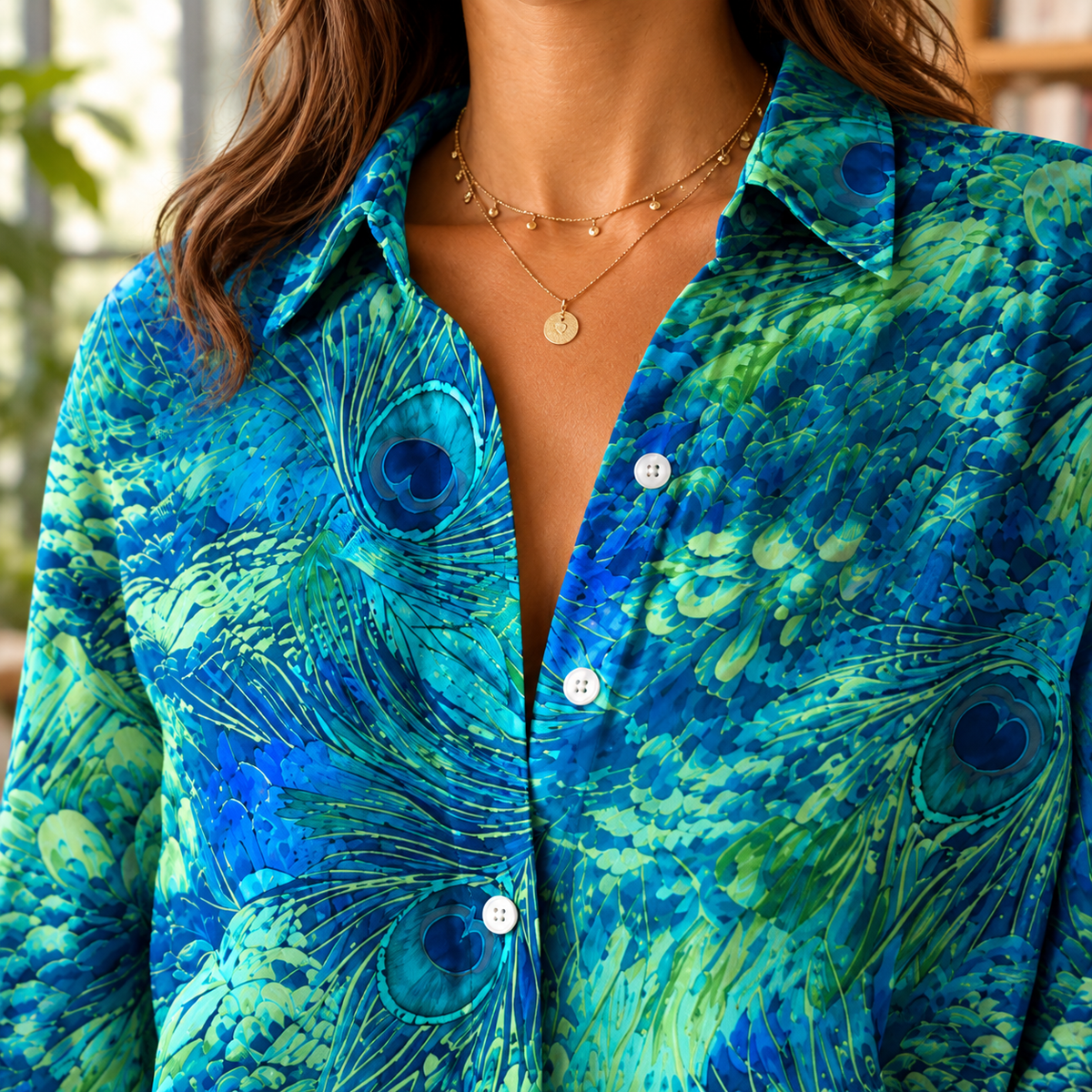 Bernadette Printed Blouse - Lead Product Detail