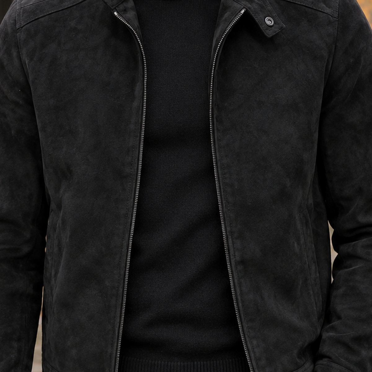 Jules Suede Jacket - Lead Product Detail