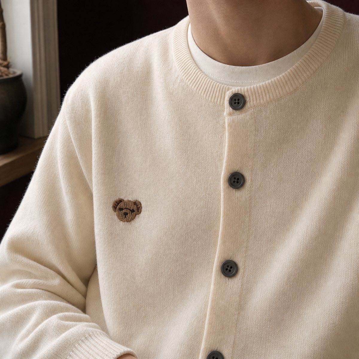 Cyprian Bear Knit Cardigan - Lead Product Detail
