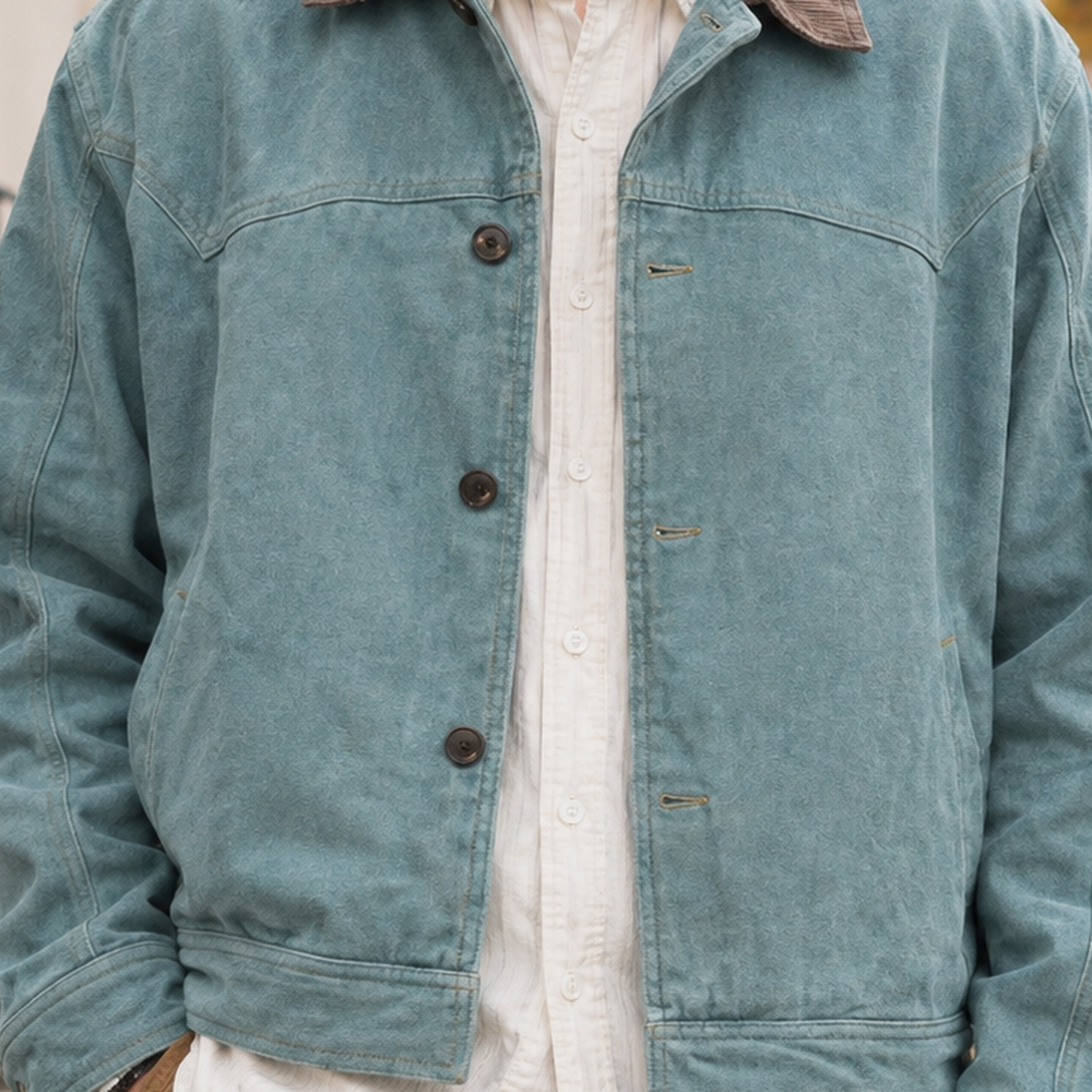 Ardan Contrast Collar Jacket - Lead Product Detail