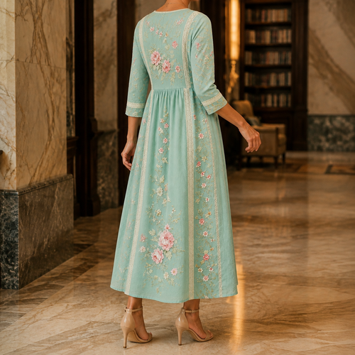 Beatrix Floral Maxi Dress - Lead Alternate View