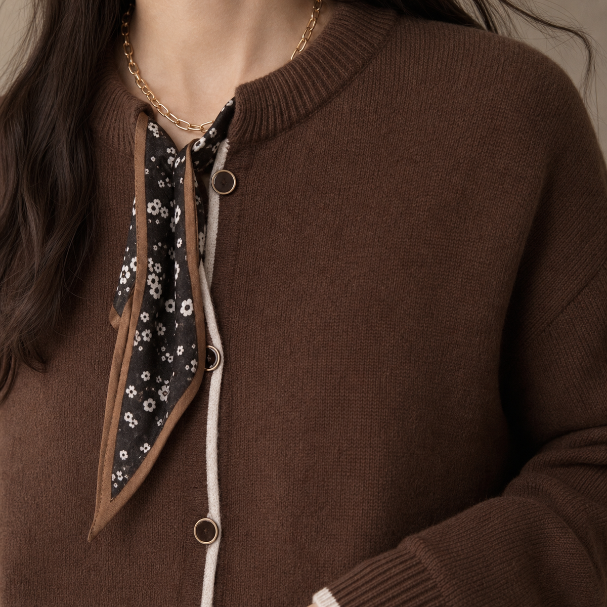 Darrow Scarf Tie Cardigan - Lead Product Detail