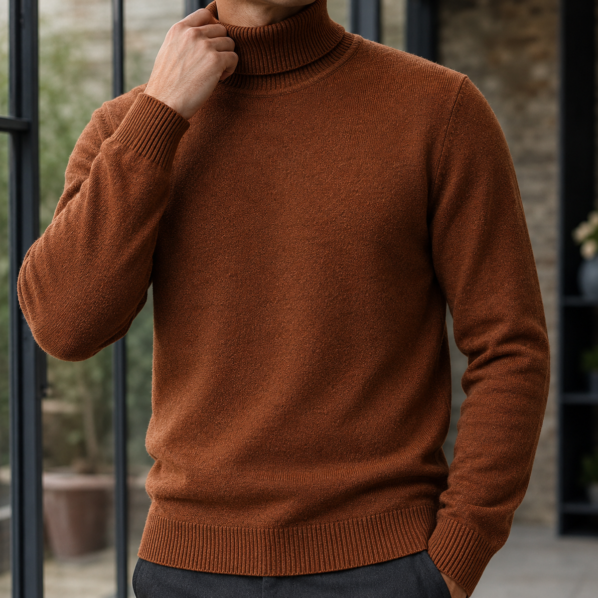 Peregrine Turtleneck Sweater - Lead Product Detail