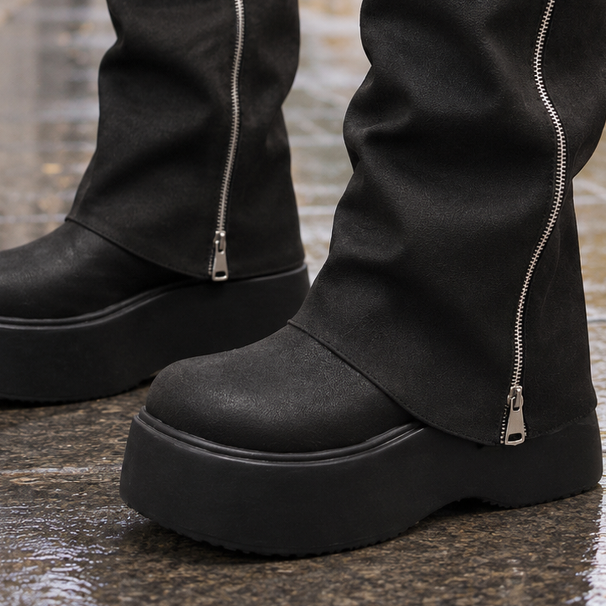 Giuliani Platform Boots - Lead Product Detail