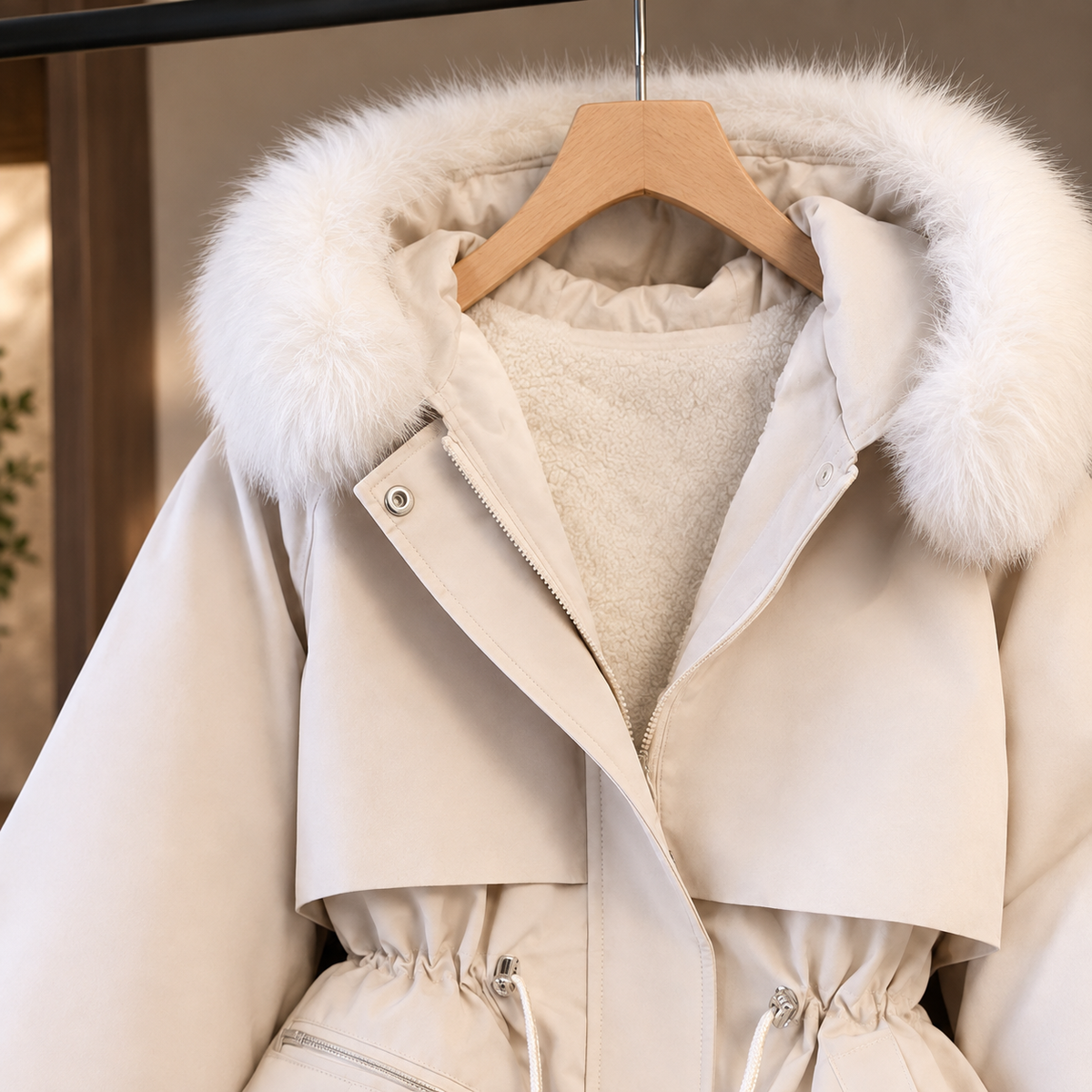 Sabina-Jade Drawstring Parka - Lead Product Detail