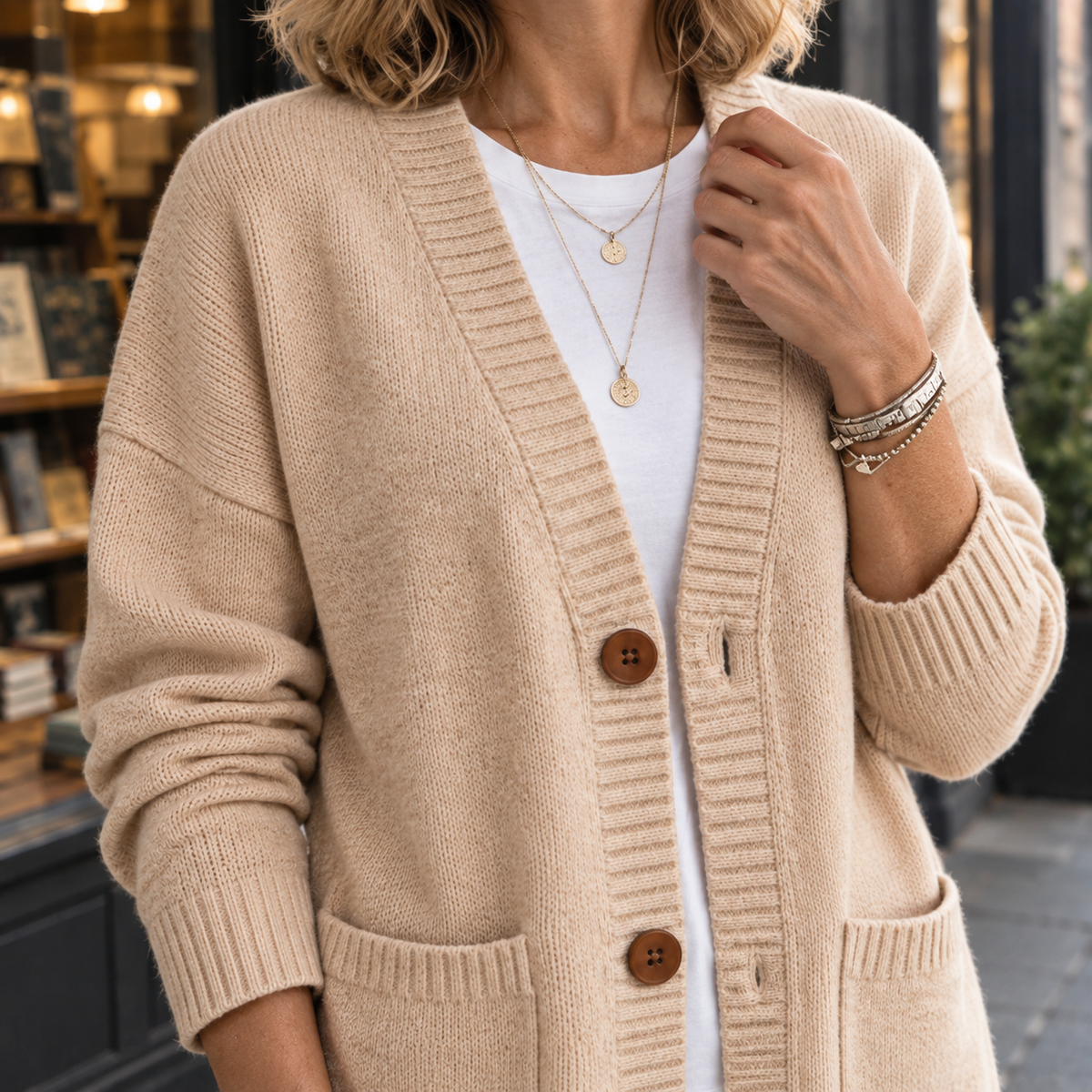 Katrina V Neck Cardigan - Lead Product Detail