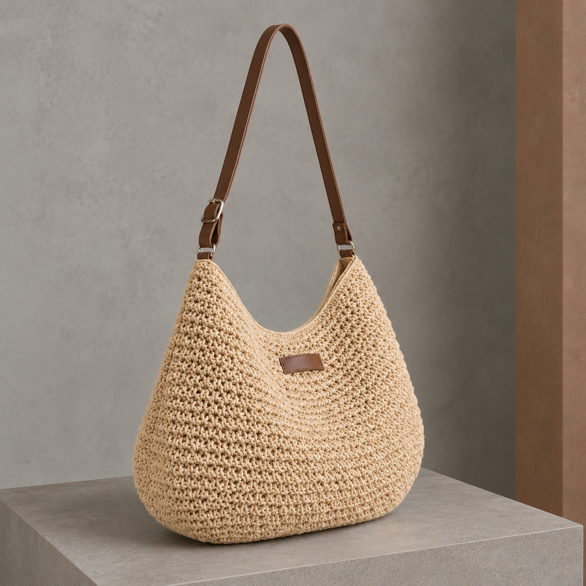 Florence Woven Sling Bag - Lead Alternate View