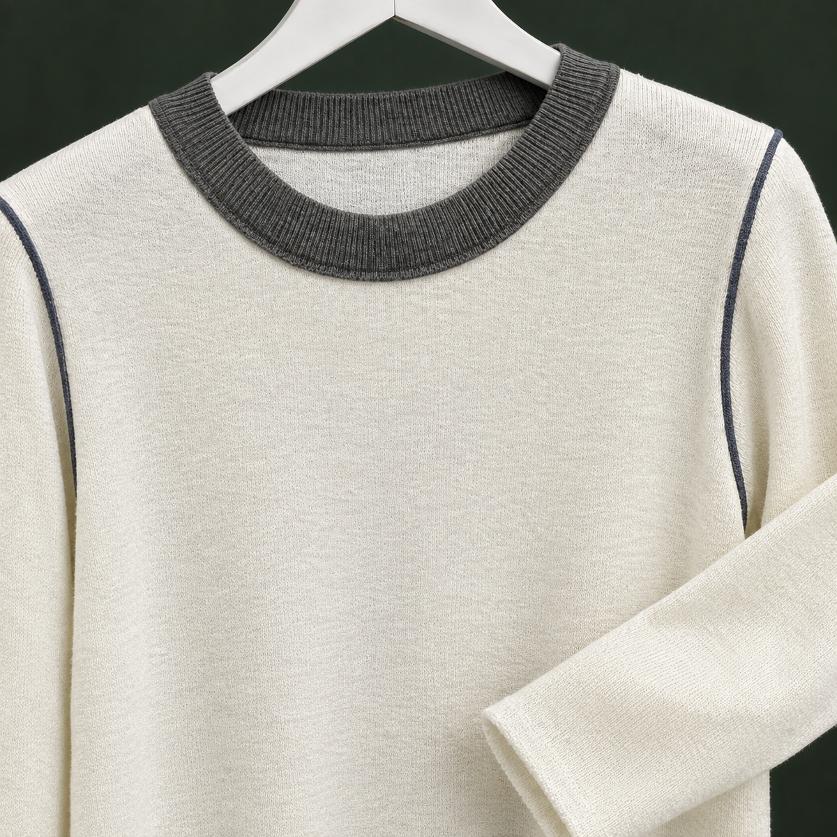 Cecily Contrast Knit Sweater - Lead Product Detail