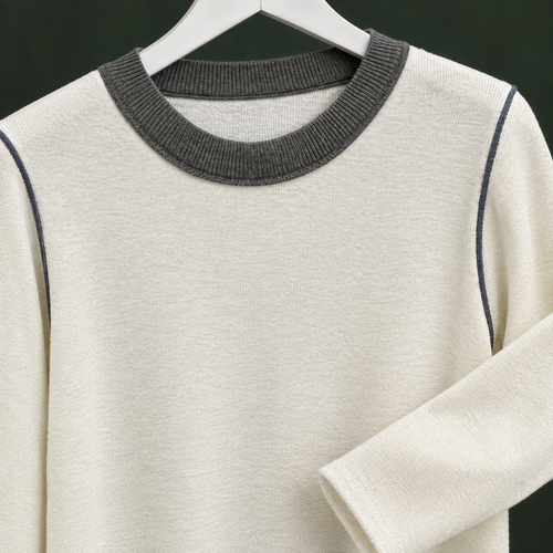 Cecily Contrast Knit Sweater - Lead Product Detail