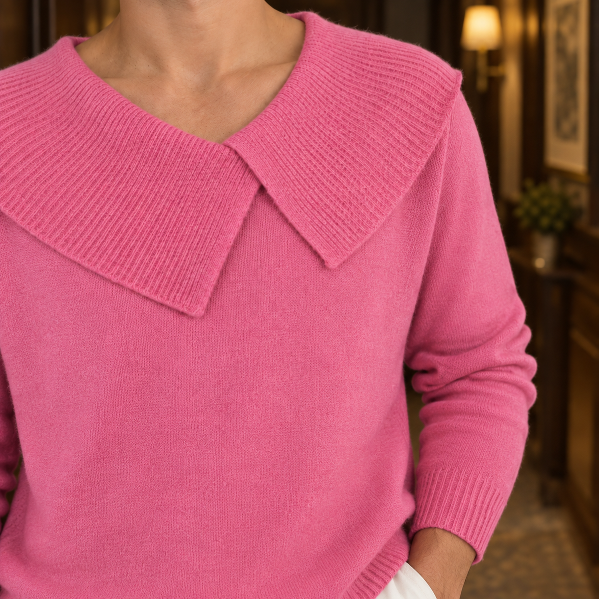 Vincent Wide Collar Sweater - Lead Product Detail