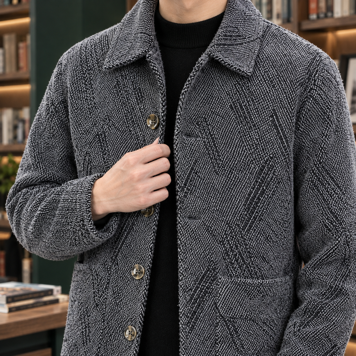 Merrick Textured Jacket - Lead Product Detail