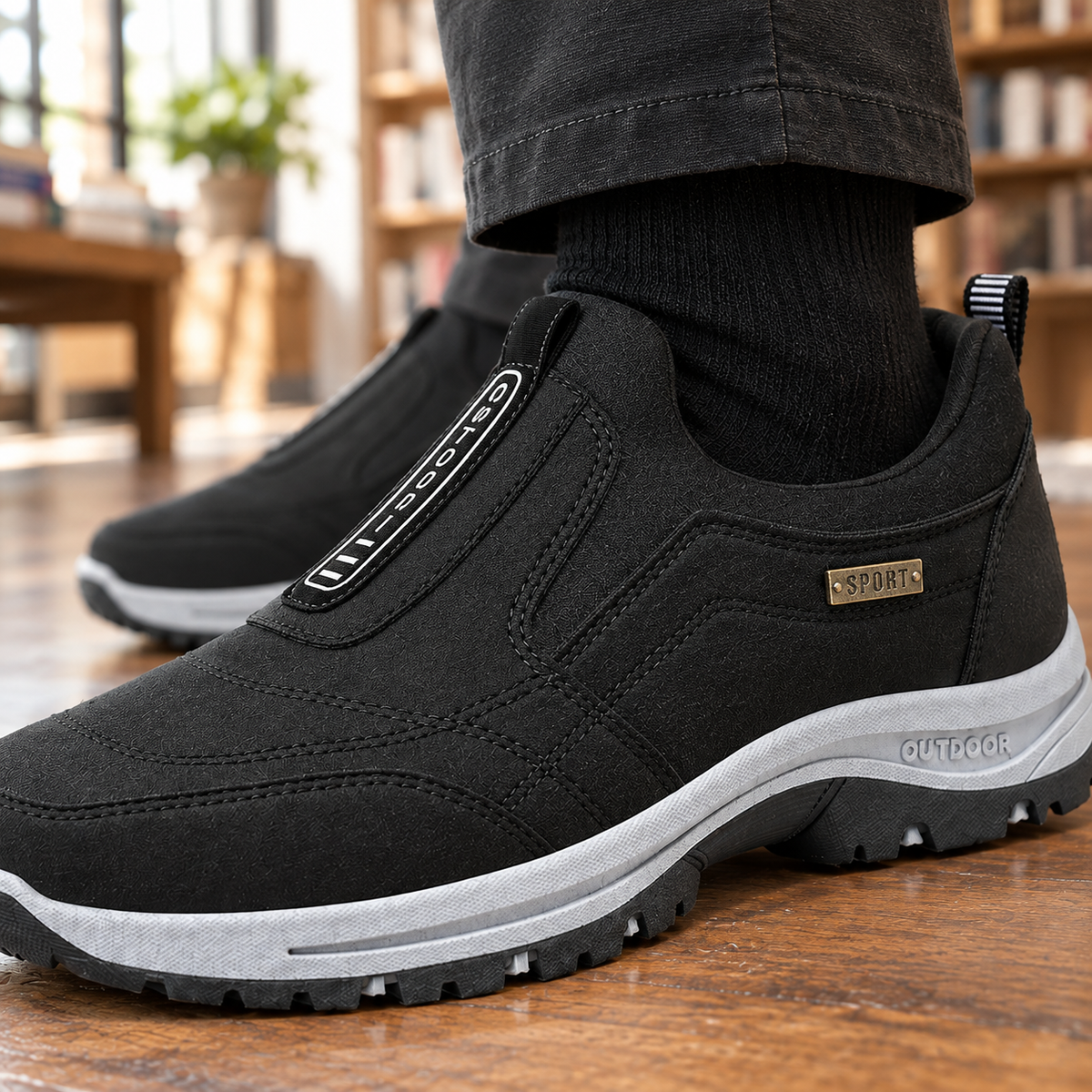 Borromeo Slip-On Sneakers - Lead Product Detail