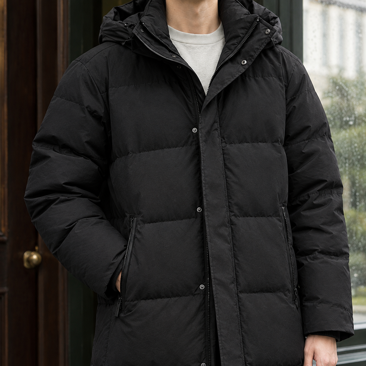 Herbert Longline Puffer Coat - Lead Product Detail