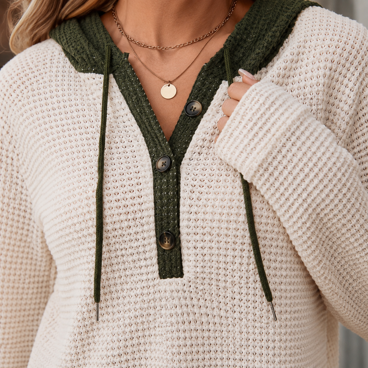 Laurent Waffle Sweater - Lead Product Detail
