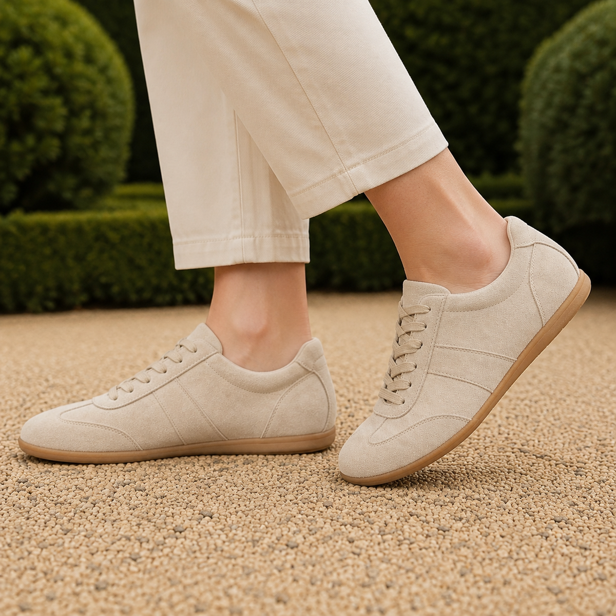 Fiorella Suede-Look Sneakers - Lead Alternate View