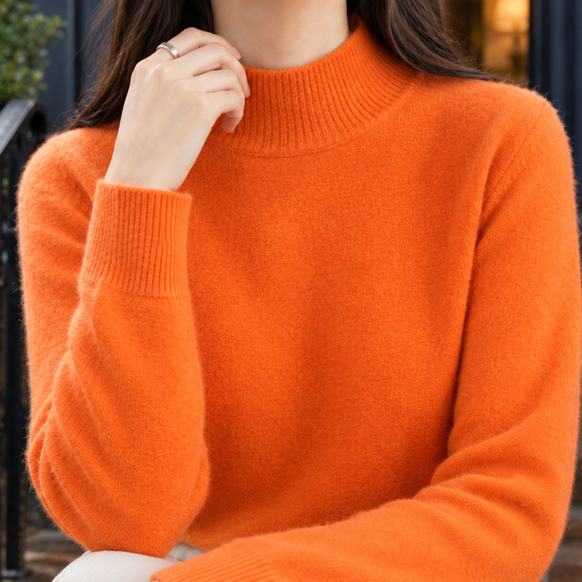 Annalise Mock Neck Sweater - Lead Product Detail