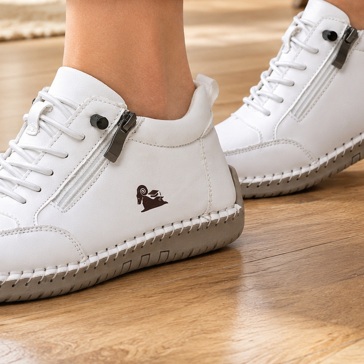 Savelli Hand-Stitched Sneakers - Lead Product Detail