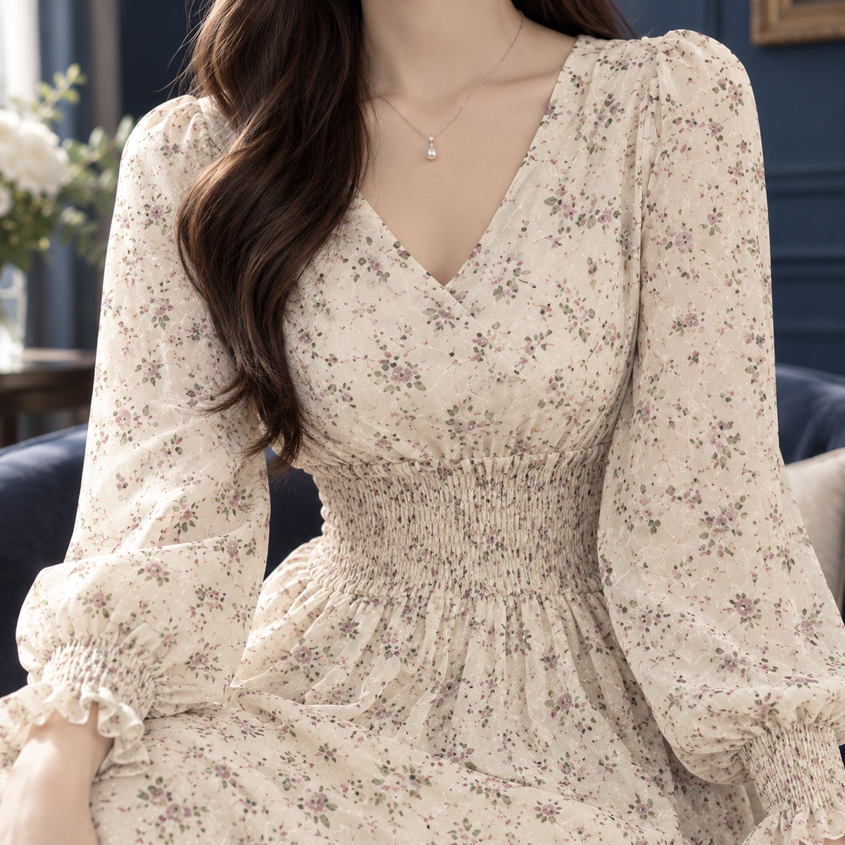 Maylis Smocked Maxi Dress - Lead Product Detail