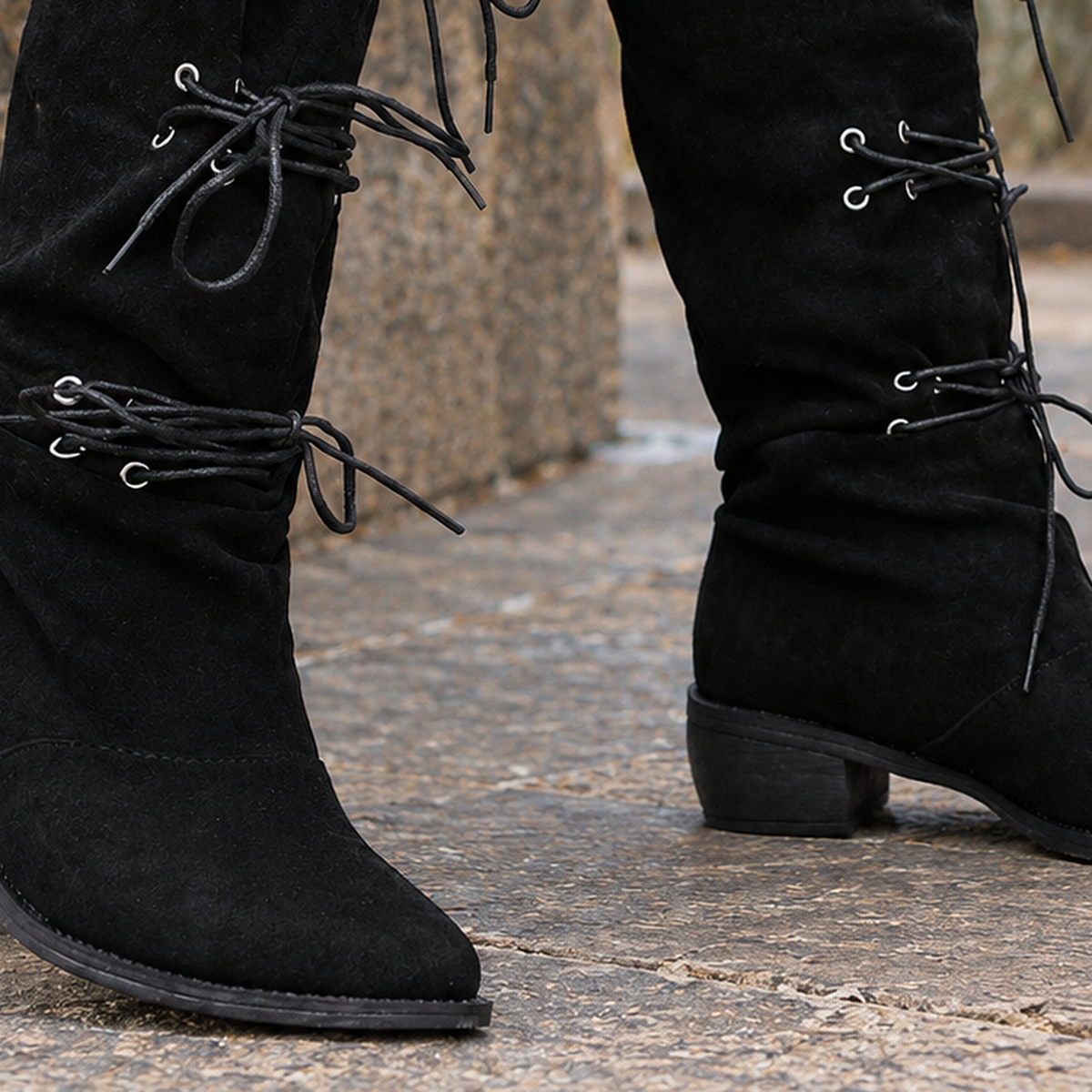 Ricciardi Lace Up Boots - Lead Product Detail