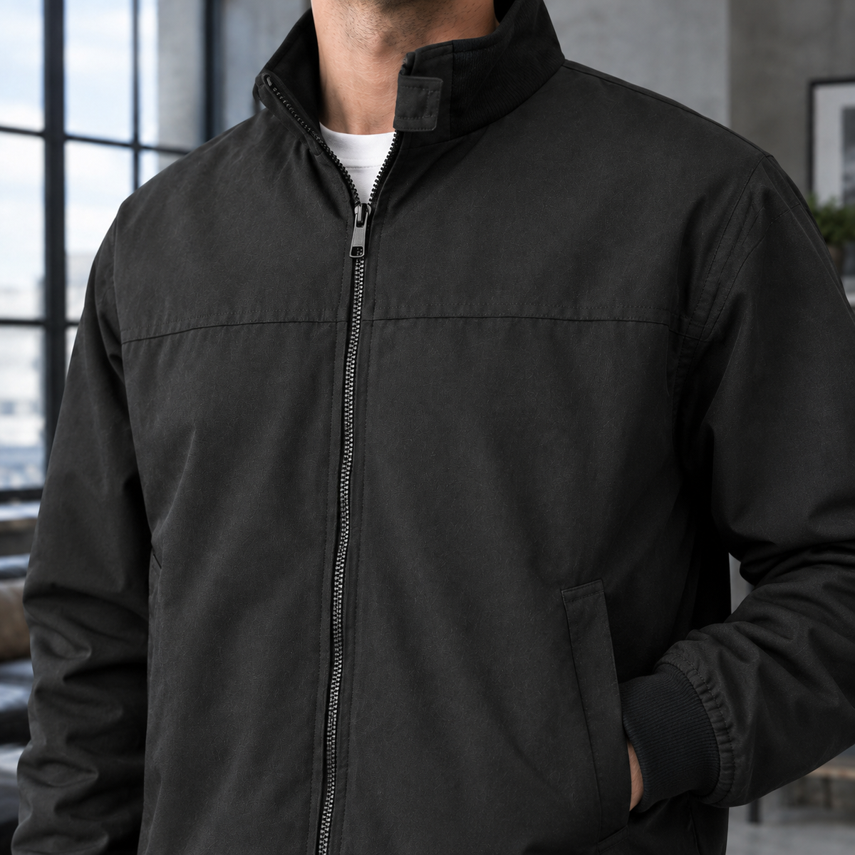 Connor Stand Collar Jacket - Lead Product Detail