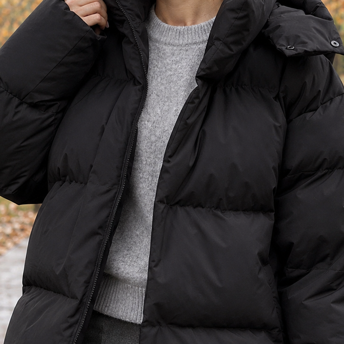 Katia-Rae Hooded Puffer Jacket - Lead Product Detail