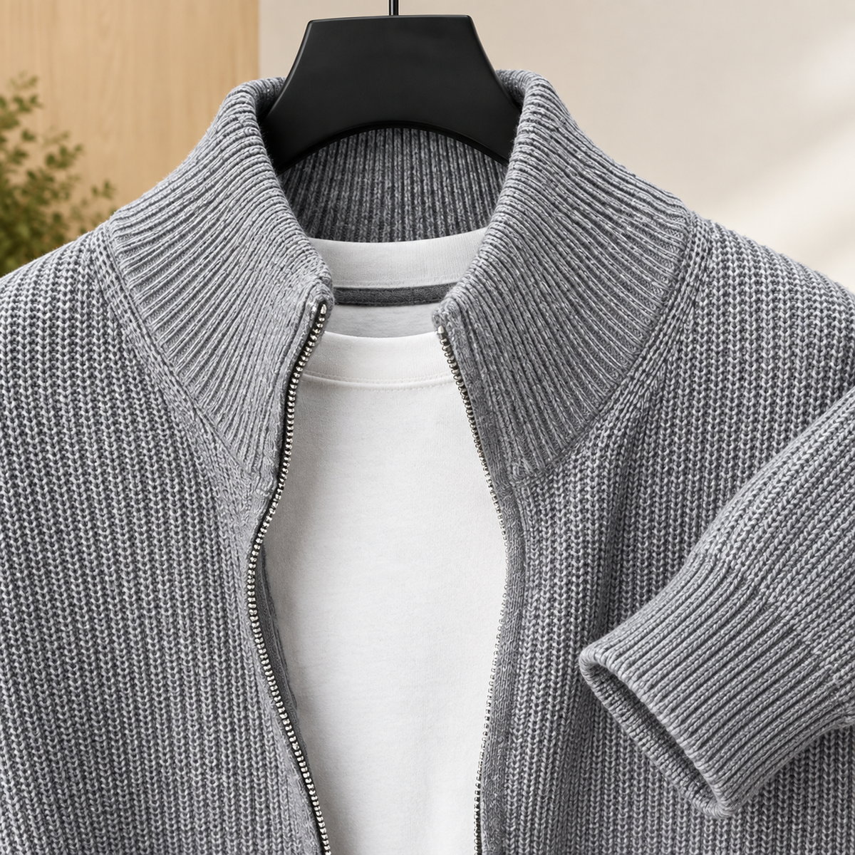 Warrick Ribbed Jacket - Lead Product Detail