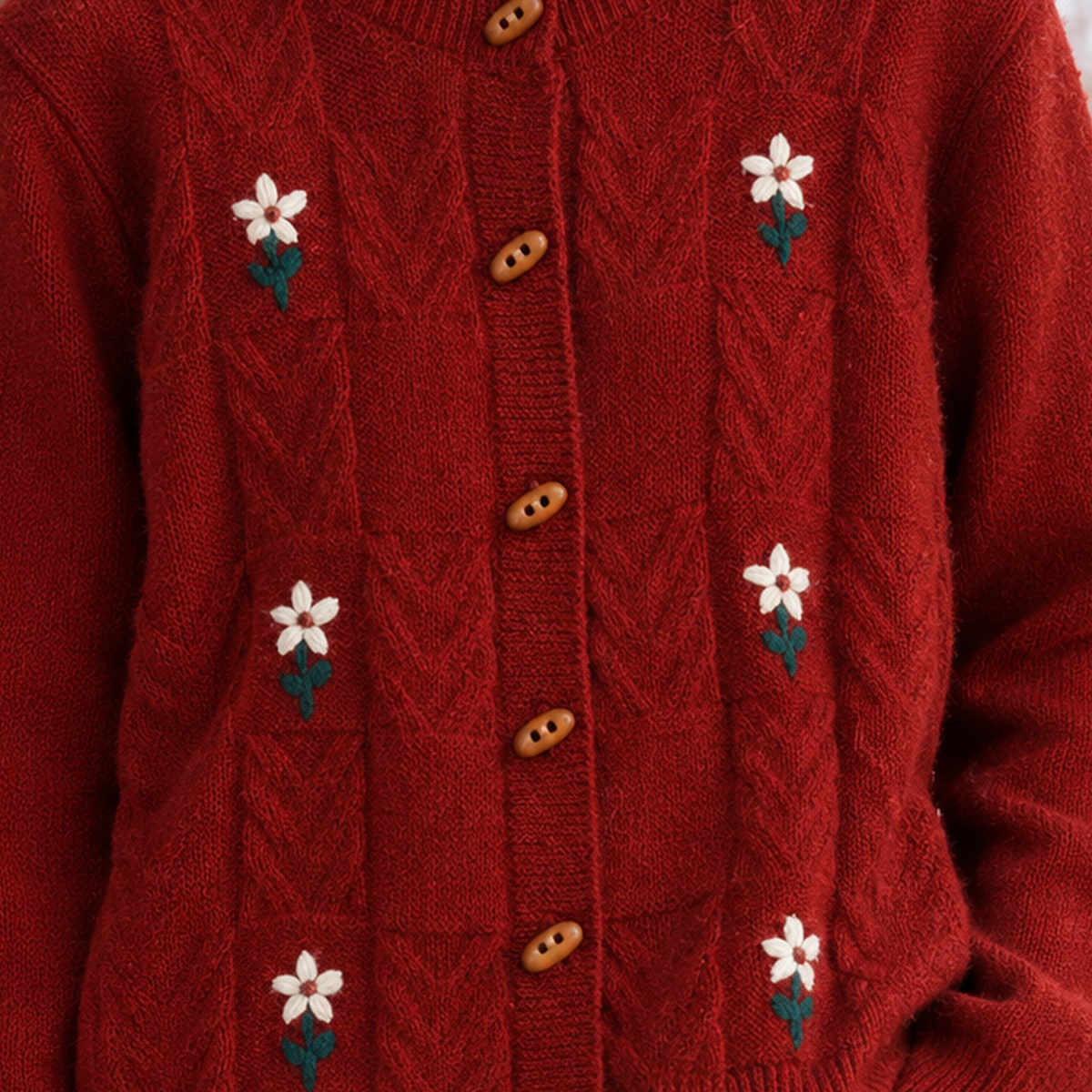 Morgan-Skye Embroidered Knit Cardigan - Lead Product Detail