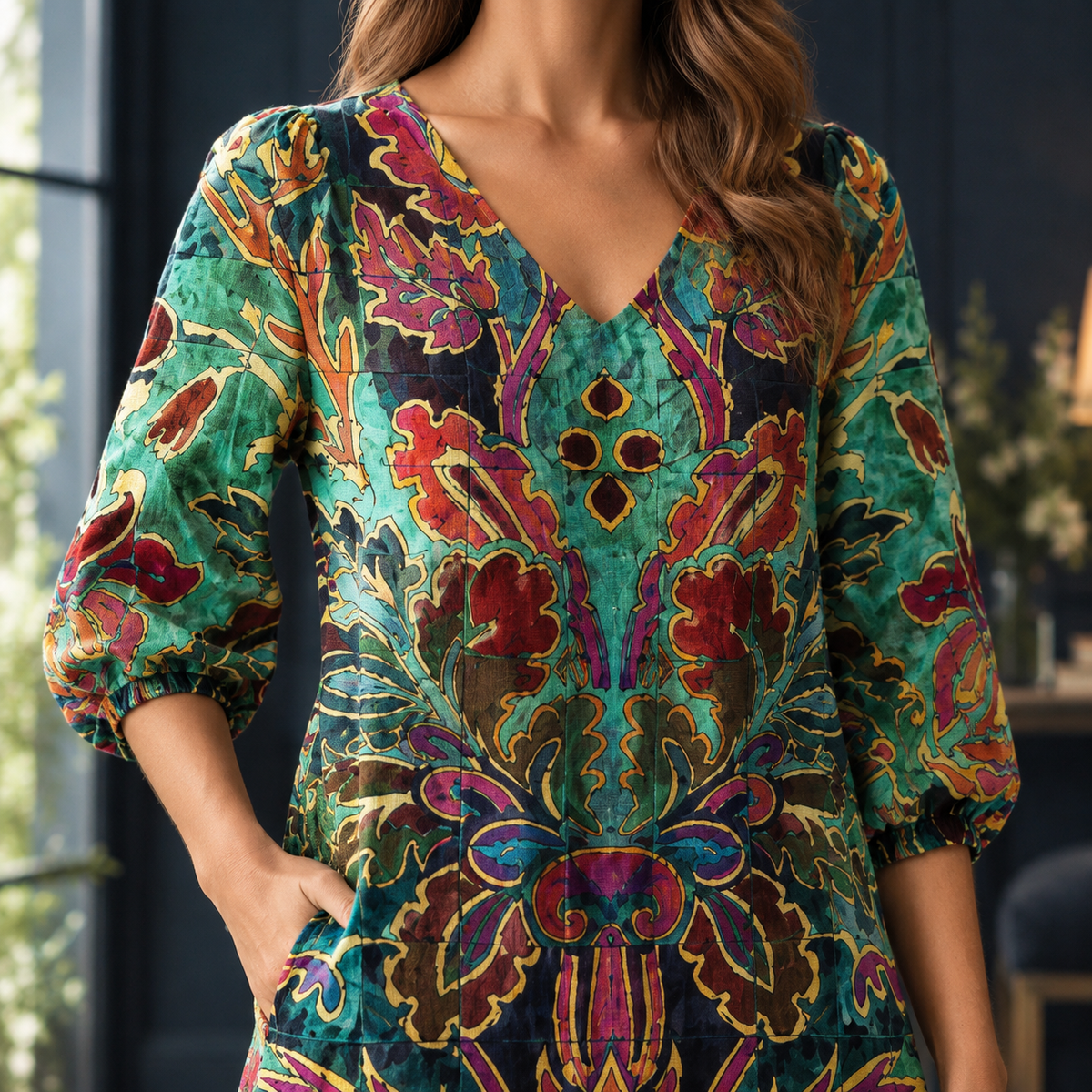Eva Printed Maxi Dress - Lead Product Detail