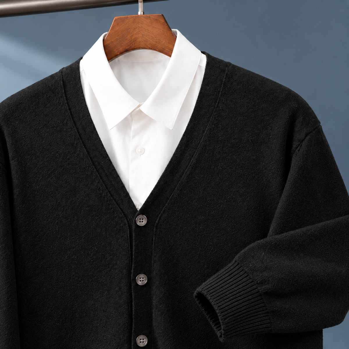 Victor V-Neck Cardigan - Lead Product Detail