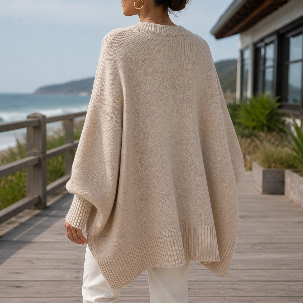 Matteo Oversized Sweater - Lead Alternate View