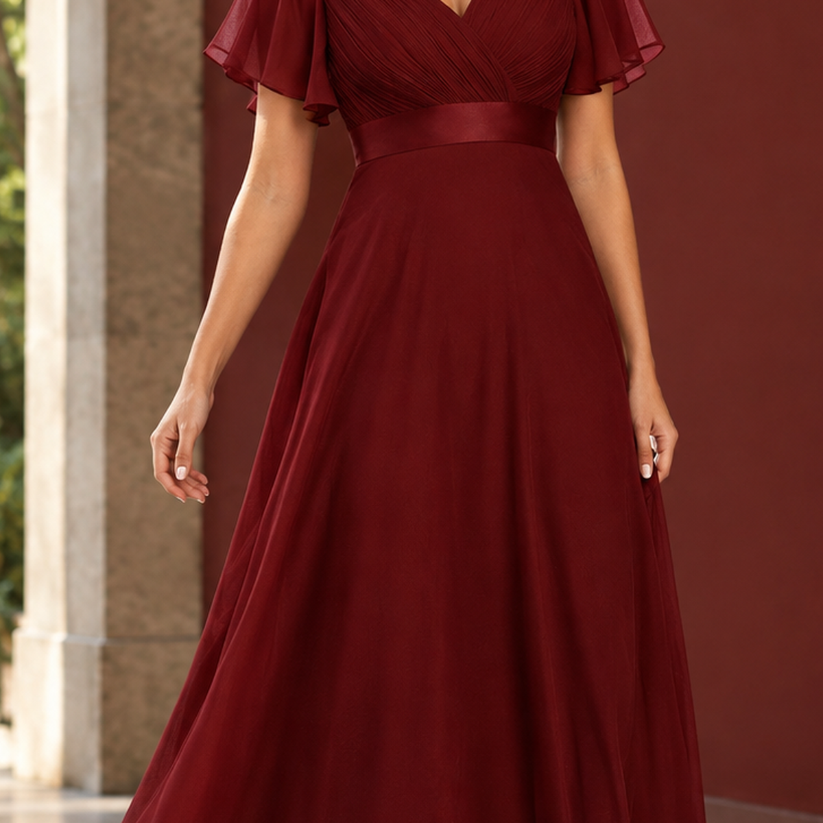 Nadine-Jade Empire Waist Dress - Lead Product Detail