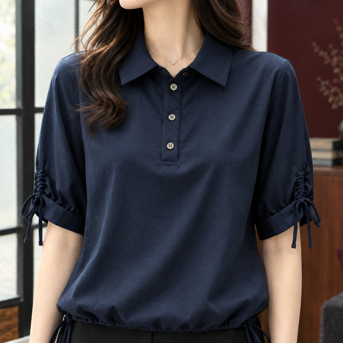 Paige Drawstring Top - Lead Product Detail