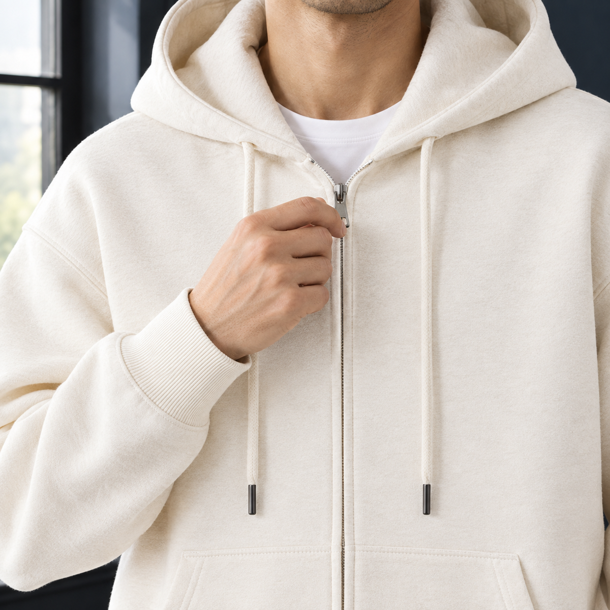 Idris Zip-Up Jacket - Lead Product Detail