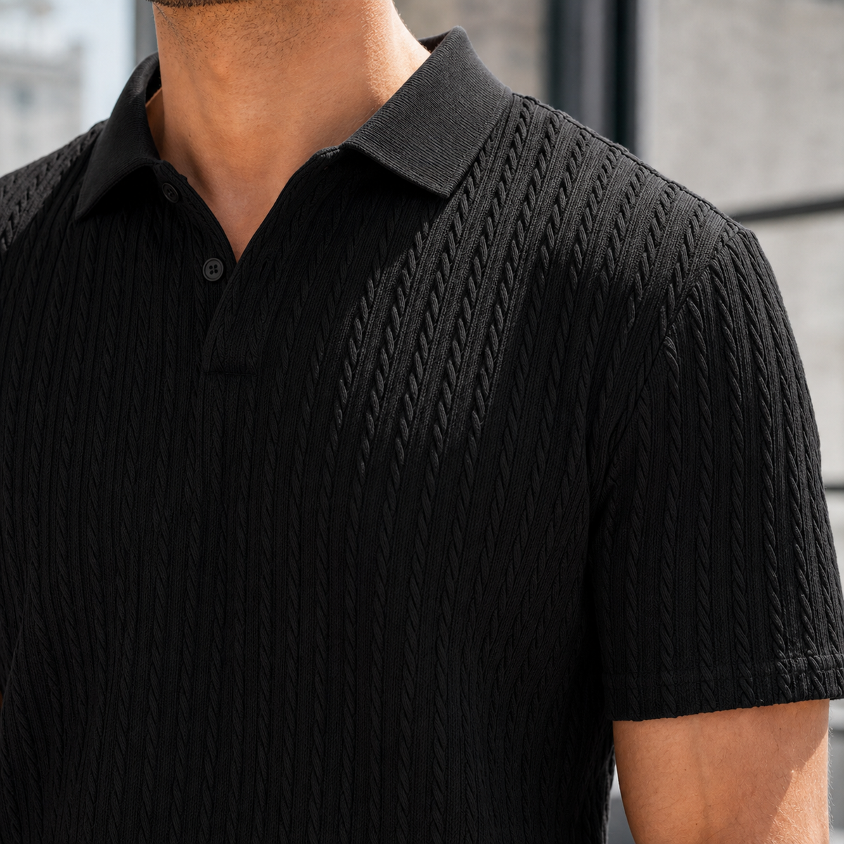 Anton Textured Polo - Lead Product Detail