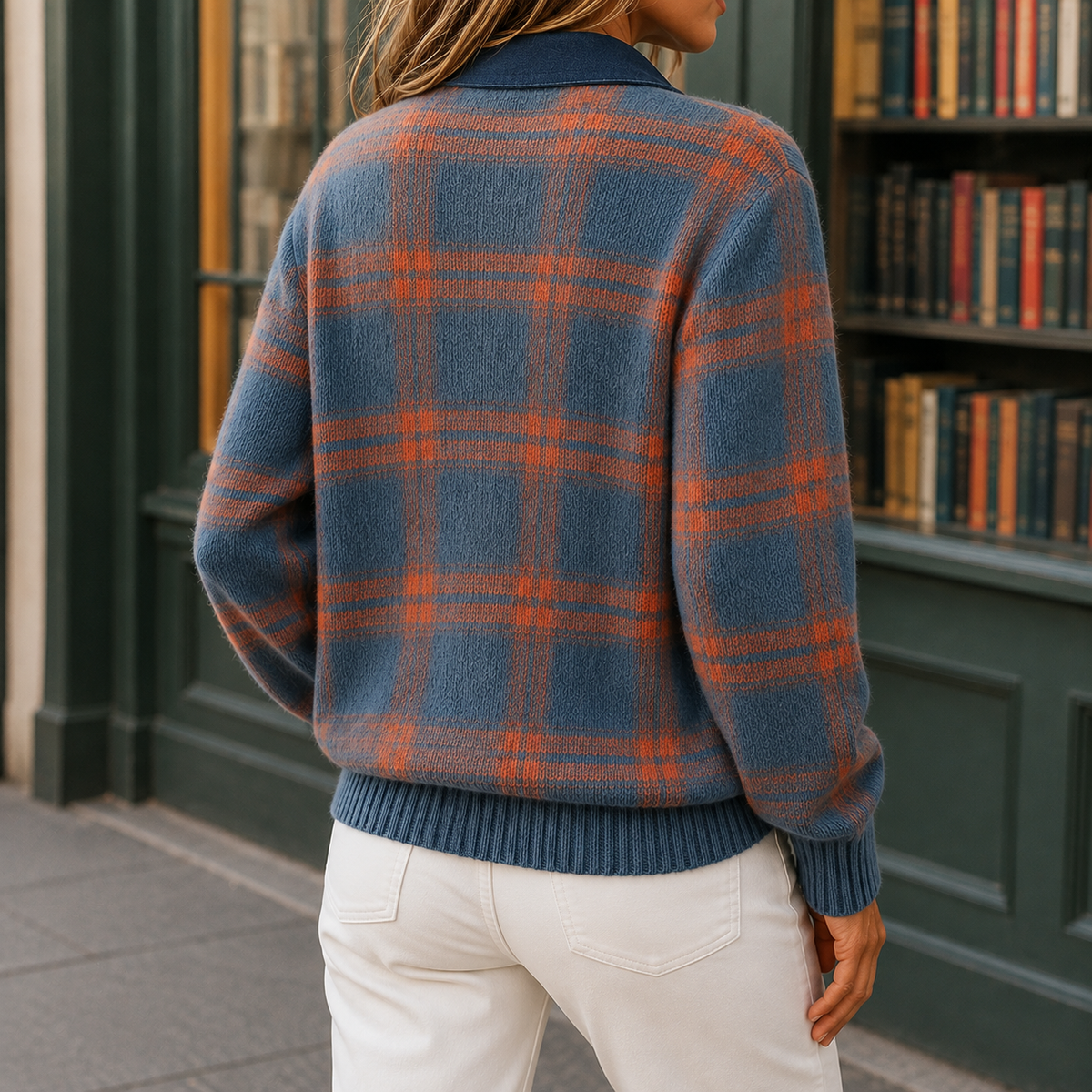 Valentina Plaid Sweater - Lead Alternate View