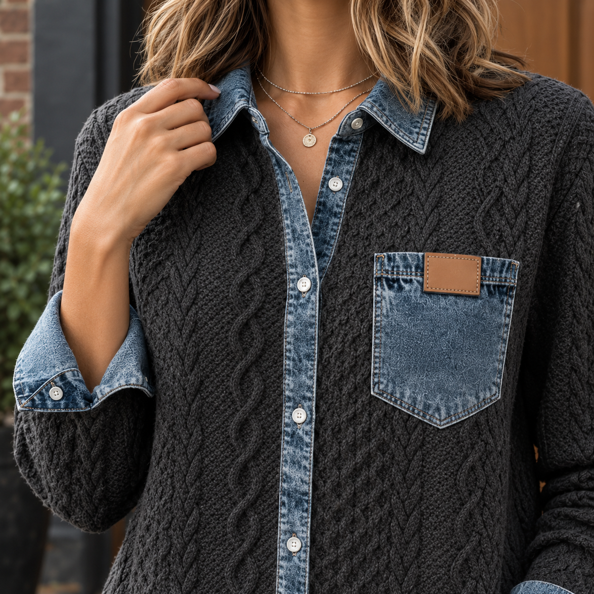Joy Cable Knit Cardigan - Lead Product Detail