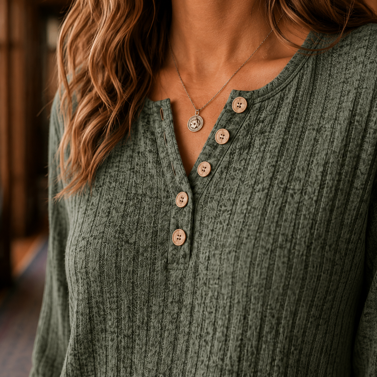 Anouk Henley Top - Lead Product Detail
