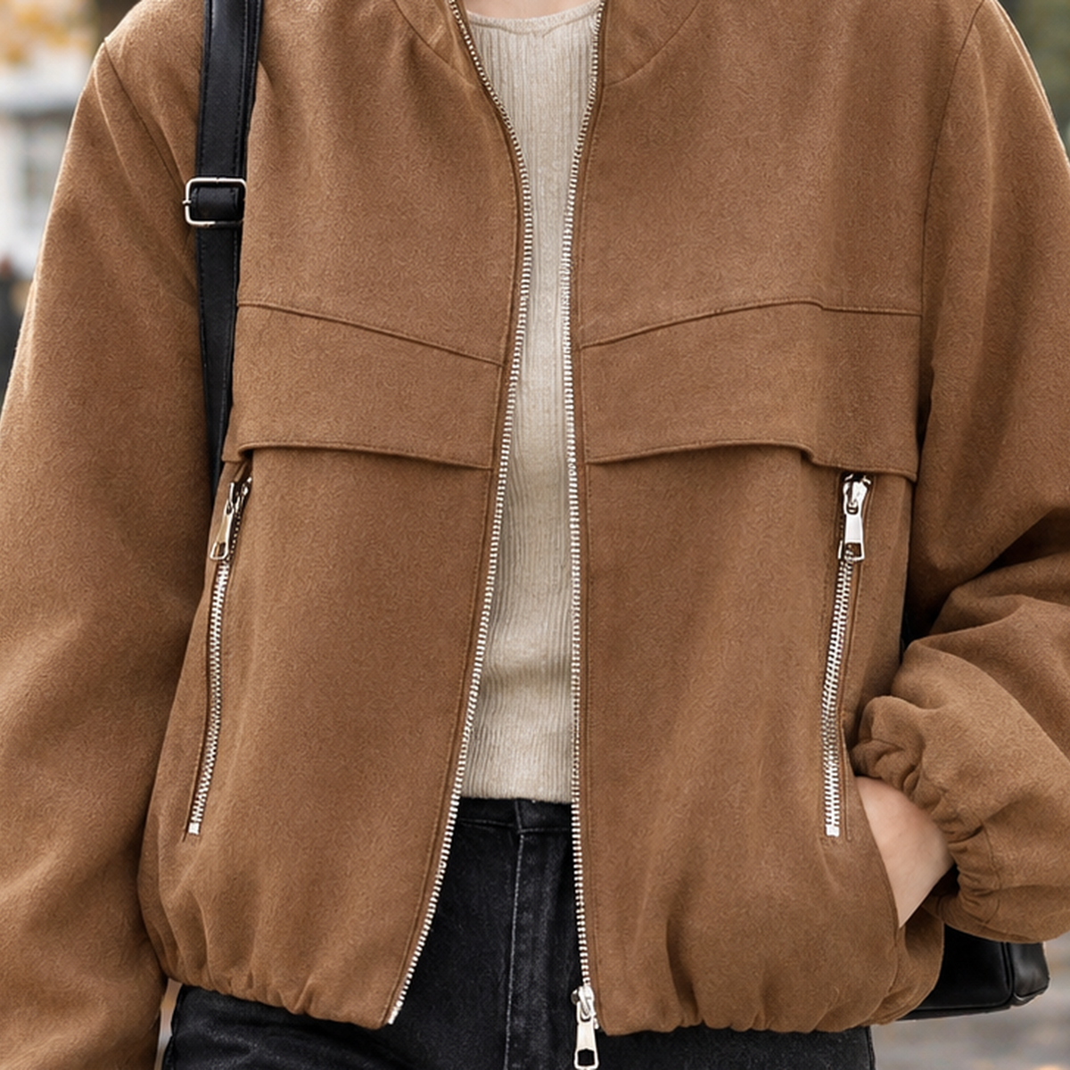 Gillian Cropped Jacket - Lead Product Detail